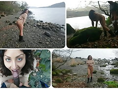 Teen step sister couldn't wait anymore&excl; Fucked outdoors in public watched by strangers